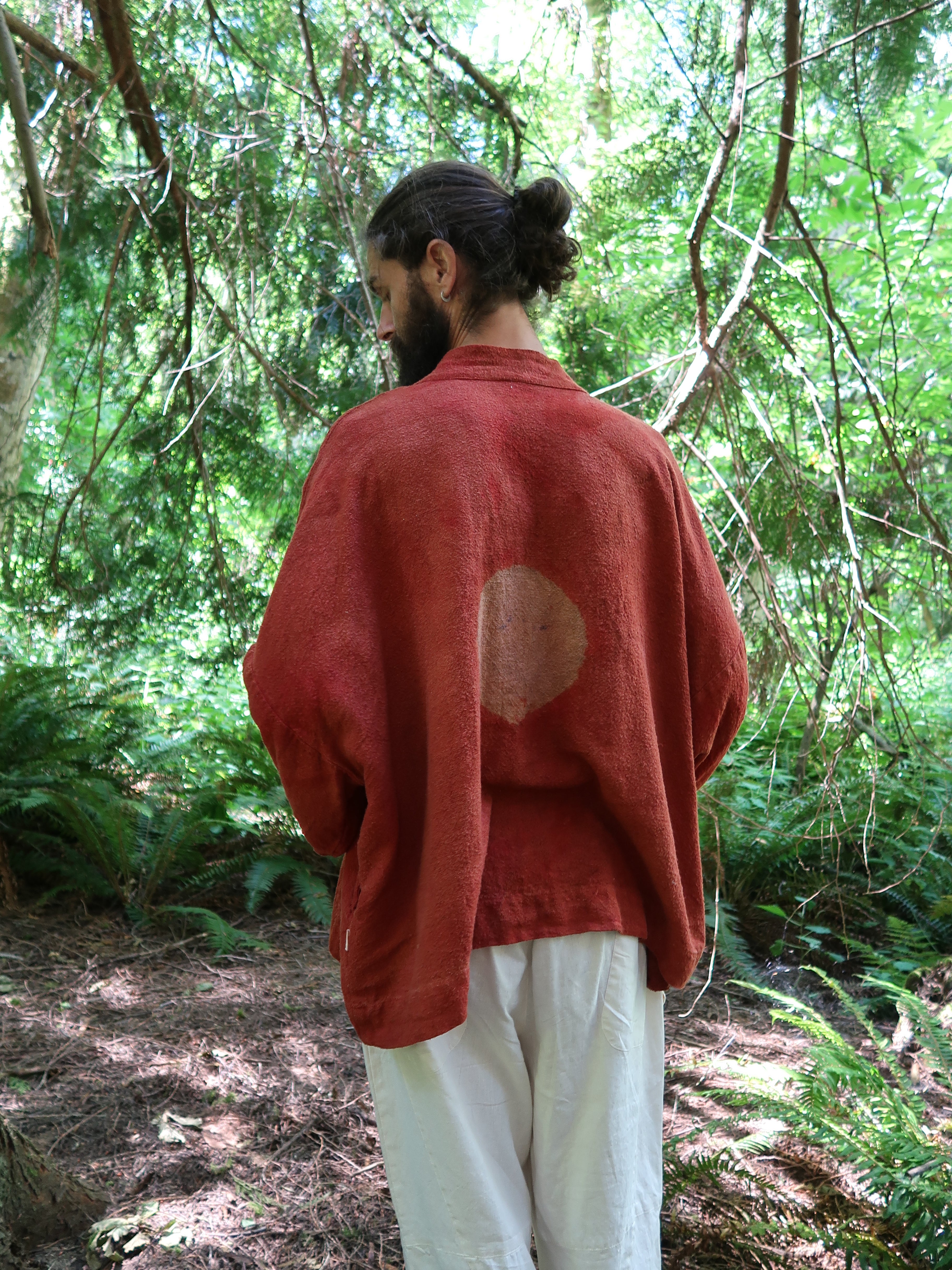 Raw Silk Kimono - Madder