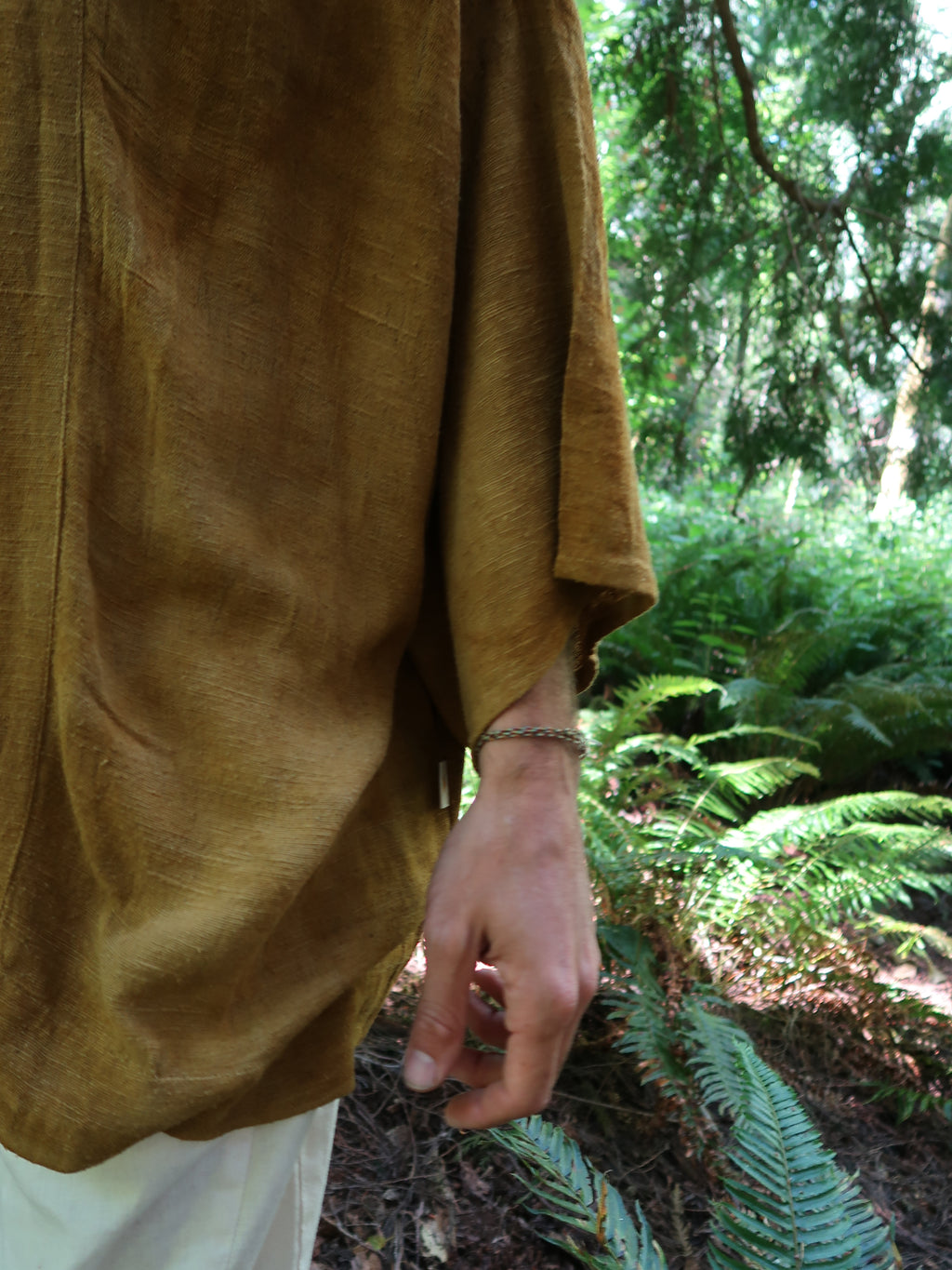 Raw Silk Kimono - Turmeric