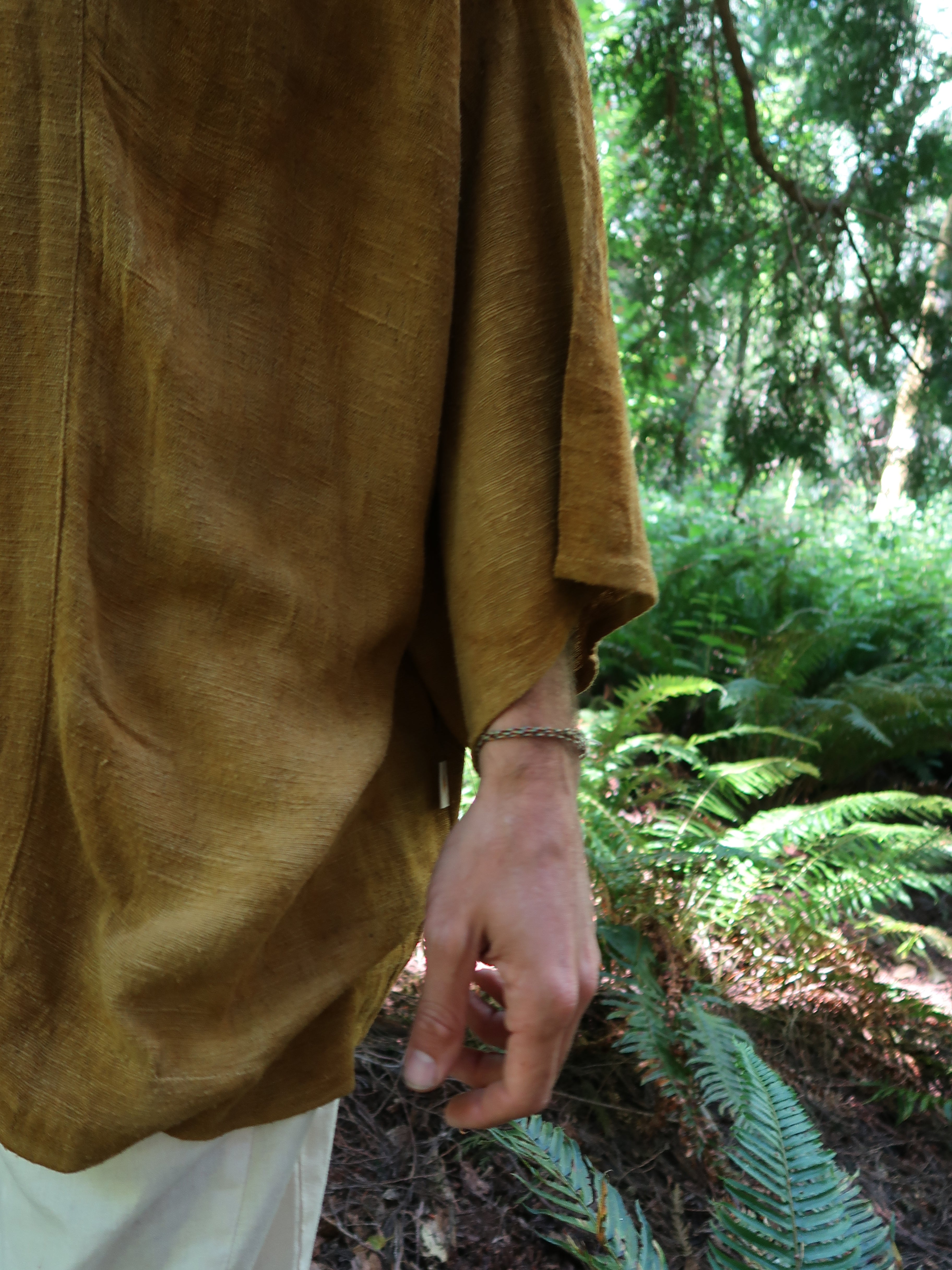 Raw Silk Kimono - Turmeric