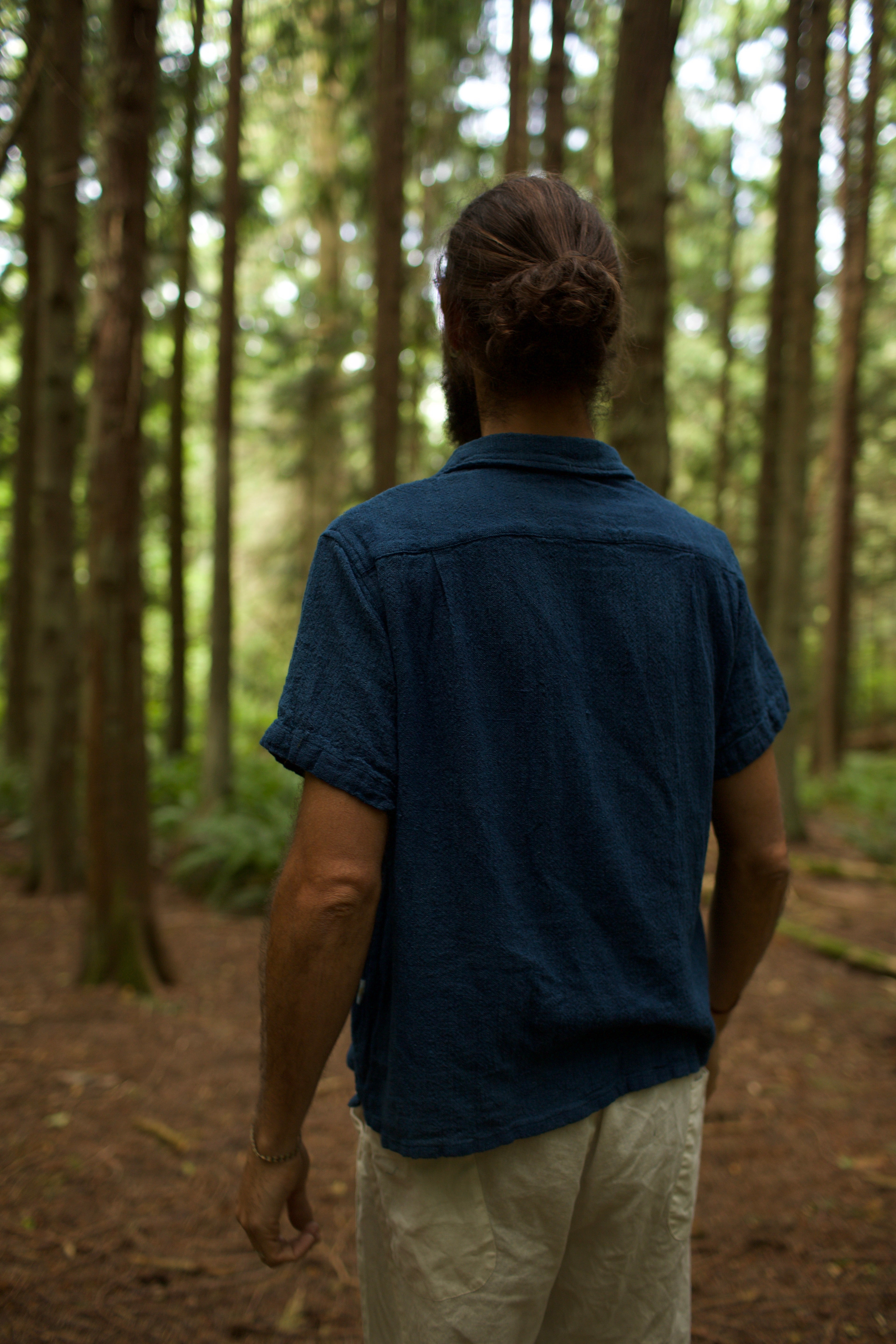 Men’s Raw Silk Button Up