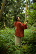 Raw Silk Kimono - Madder