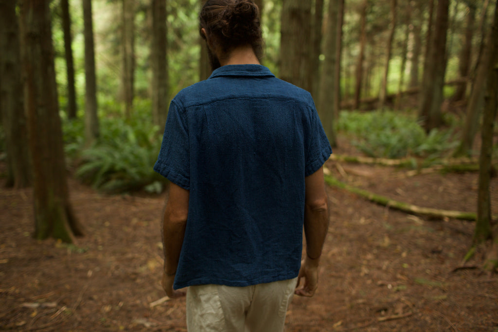 Men’s Raw Silk Button Up