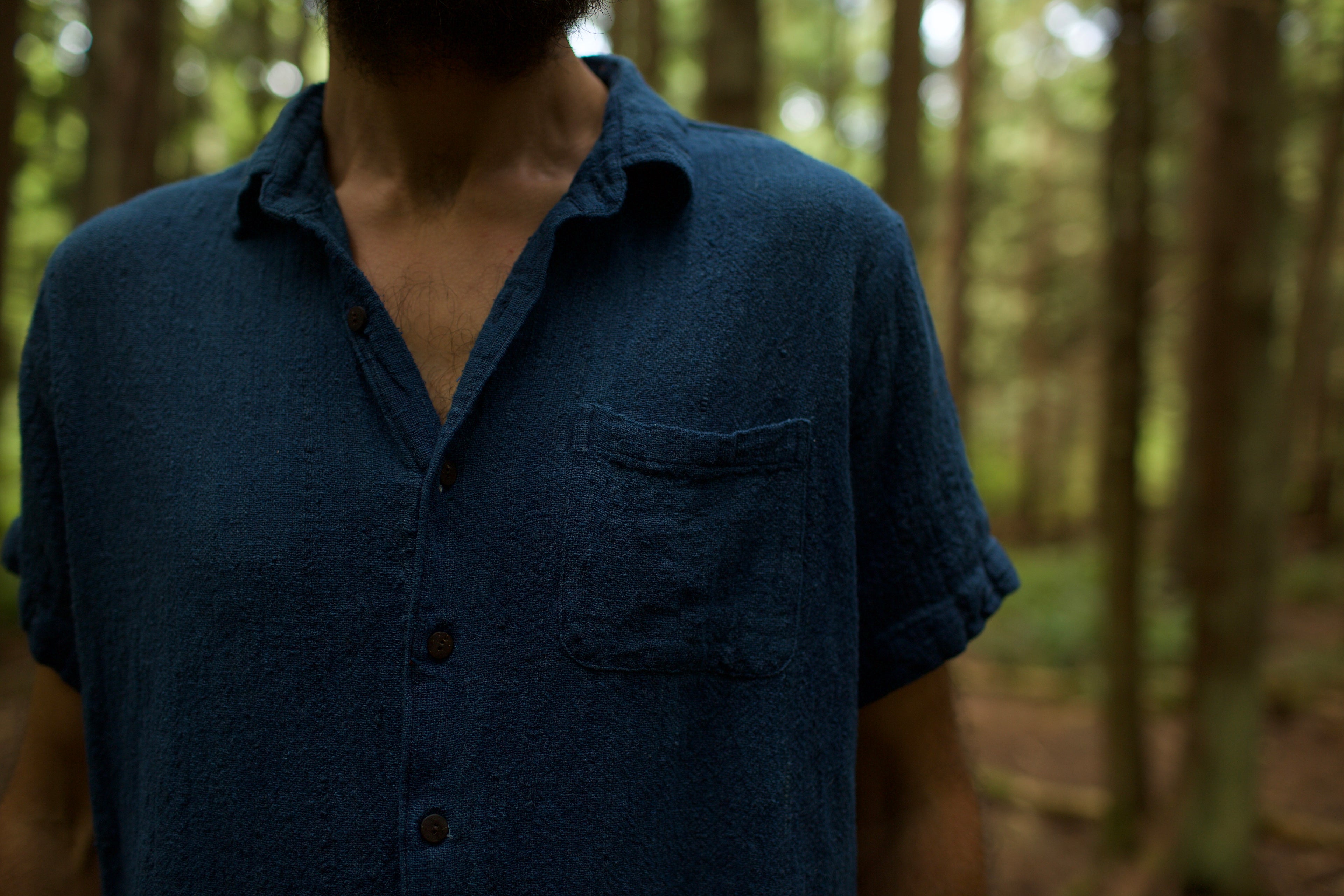 Men’s Raw Silk Button Up