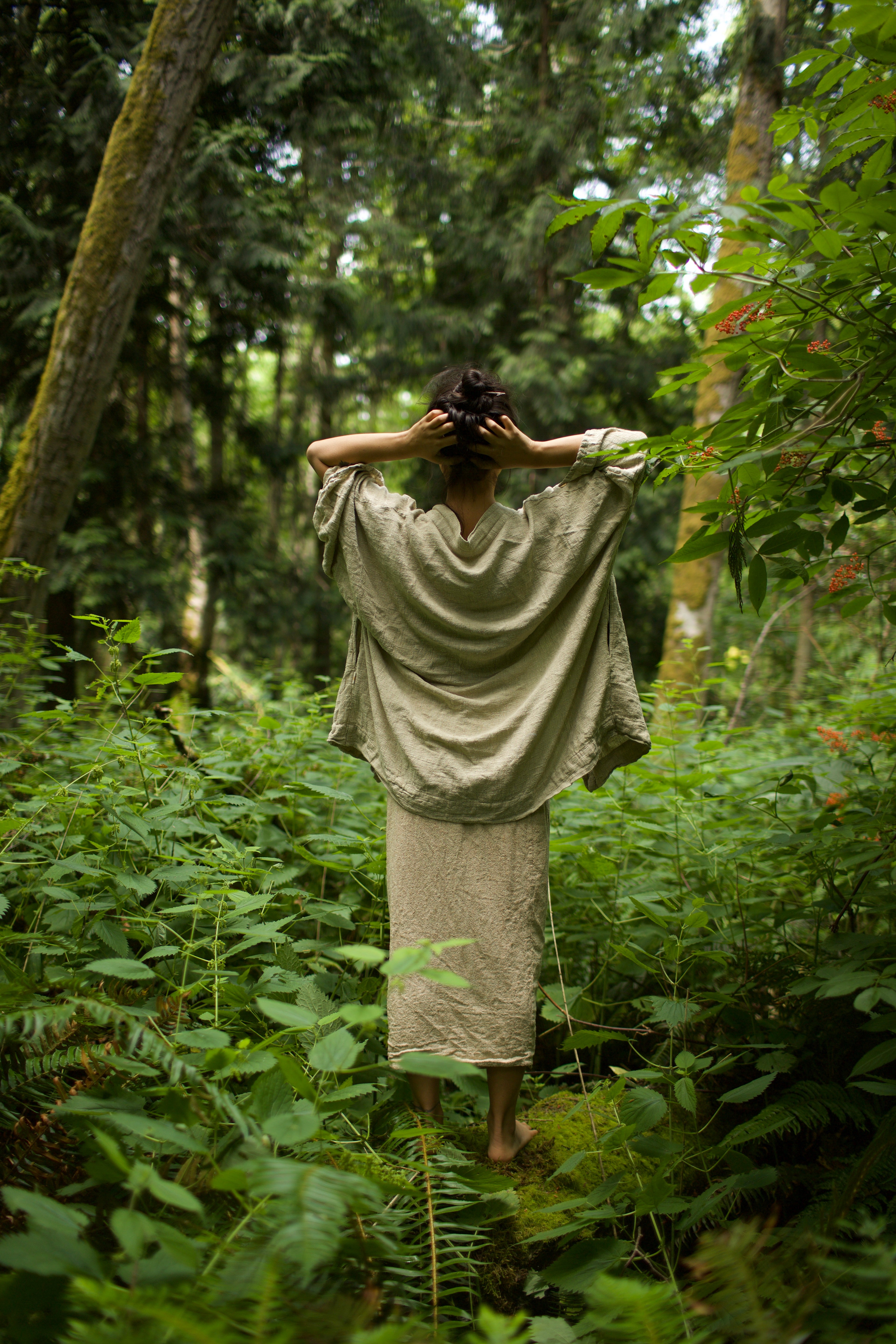 Raw Silk Kimono - Natural Silk