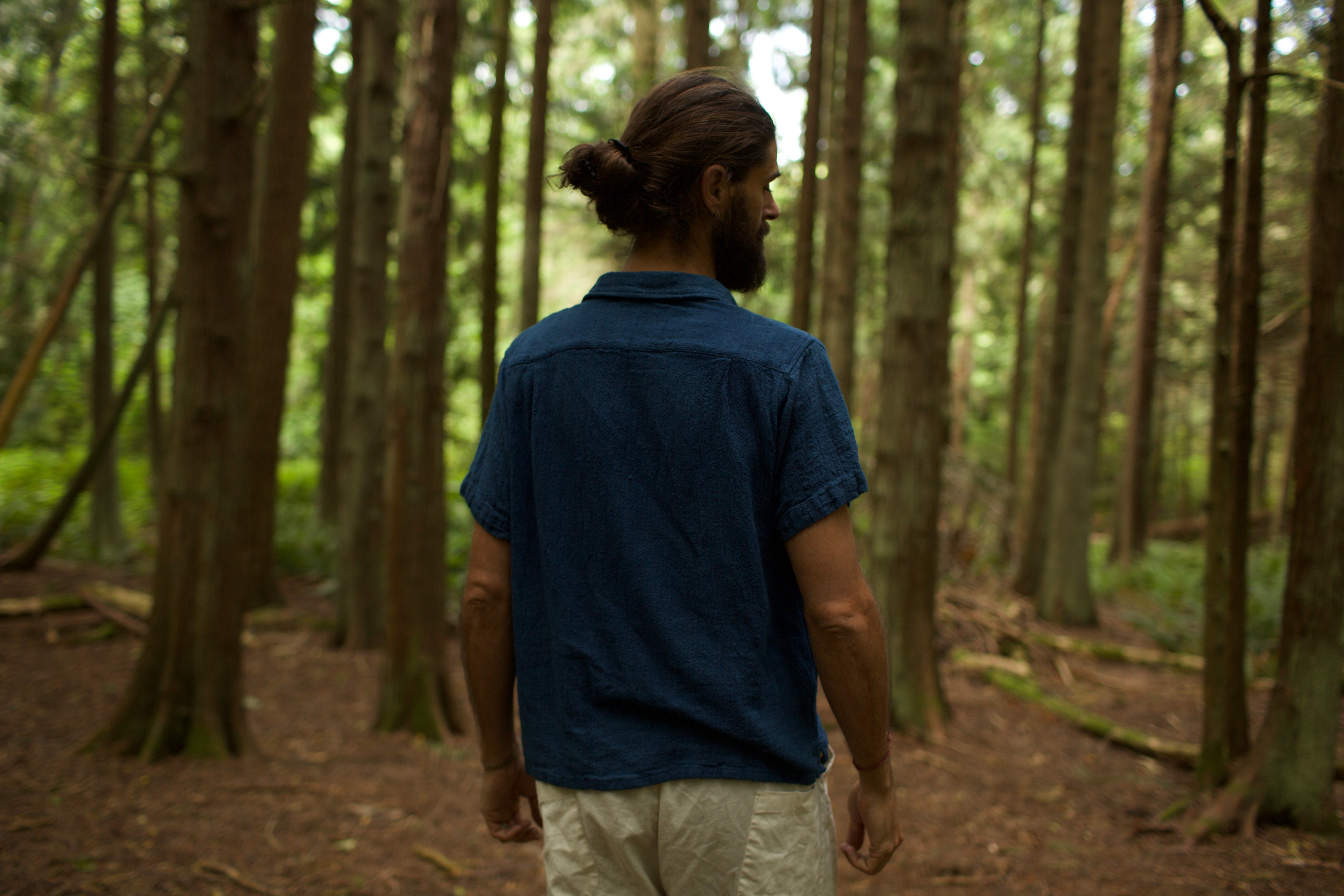Men’s Raw Silk Button Up
